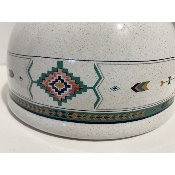 Vintage Studio Nova Adirondack Pattern Aztec Speckled 7" Medium Mixing Bowl - Picture 4 of 6